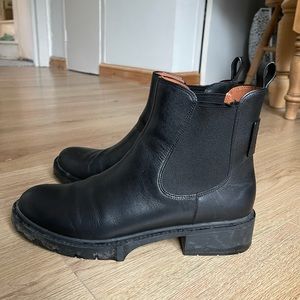 COACH Leather Chelsea Boots